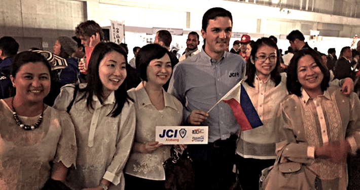 JCI Alabang members with 2015 JCI World President Ismail Haznedar in the 2015 JCI World Congress in Kanazawa, Japan